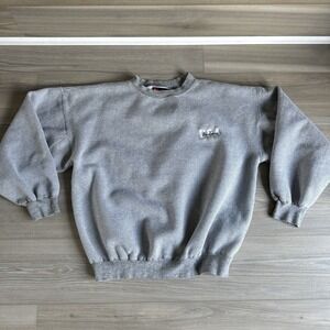 Rare Vintage Hugo Boss‎ America Embroidered Gray Grey Crewneck Sweatshirt L